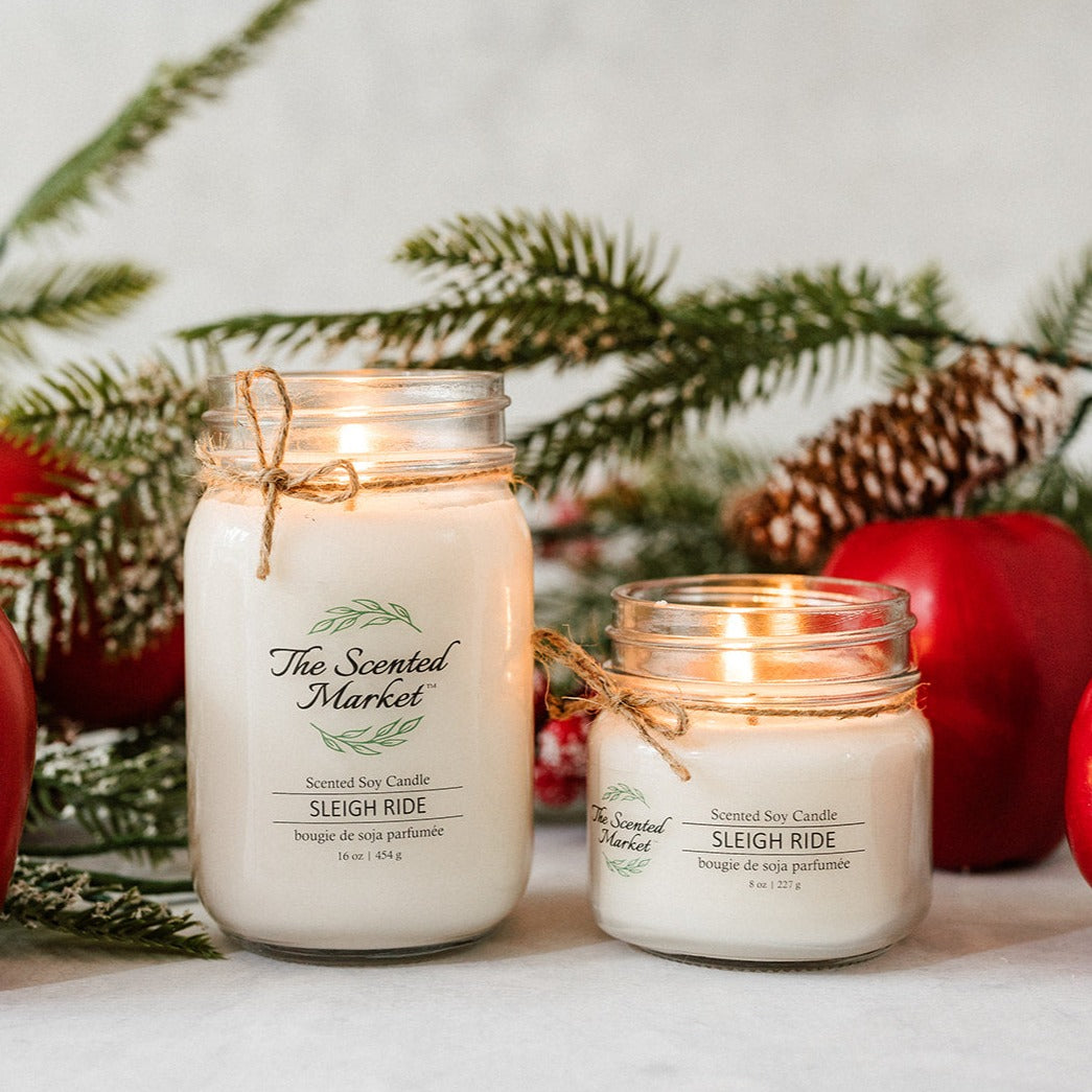 SLEIGH RIDE Soy Wax Candle 8 oz - The Scented Market