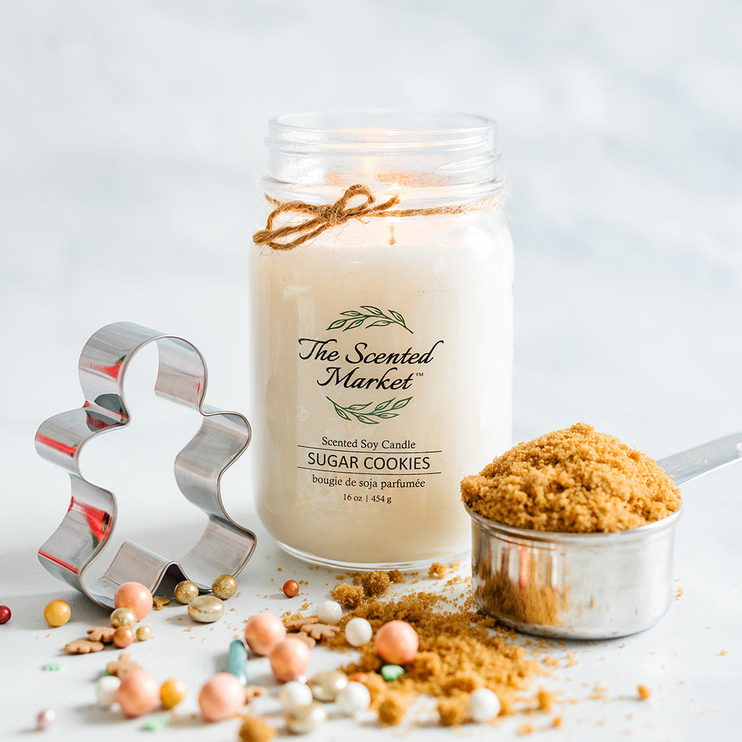 SUGAR COOKIES Soy Wax Candle 16 oz - The Scented Market Candles