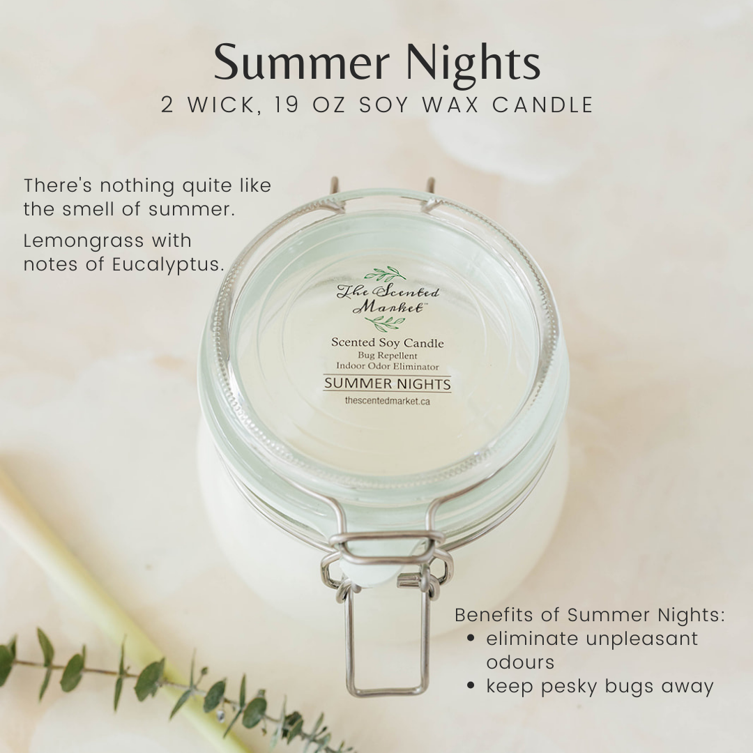 SUMMER NIGHTS 2 wick Soy Candle - The Scented Market Candles