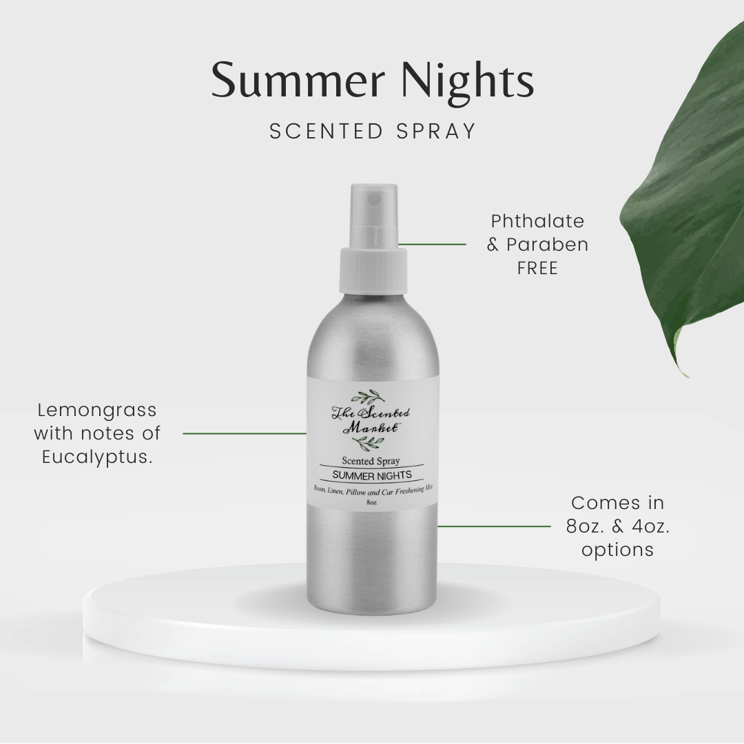 SUMMER NIGHTS Scented Spray 8 oz - The Scented Market  Air Fresheners