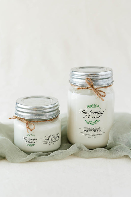 SWEET GRASS Soy Wax Candle 16 oz - The Scented Market  Candles