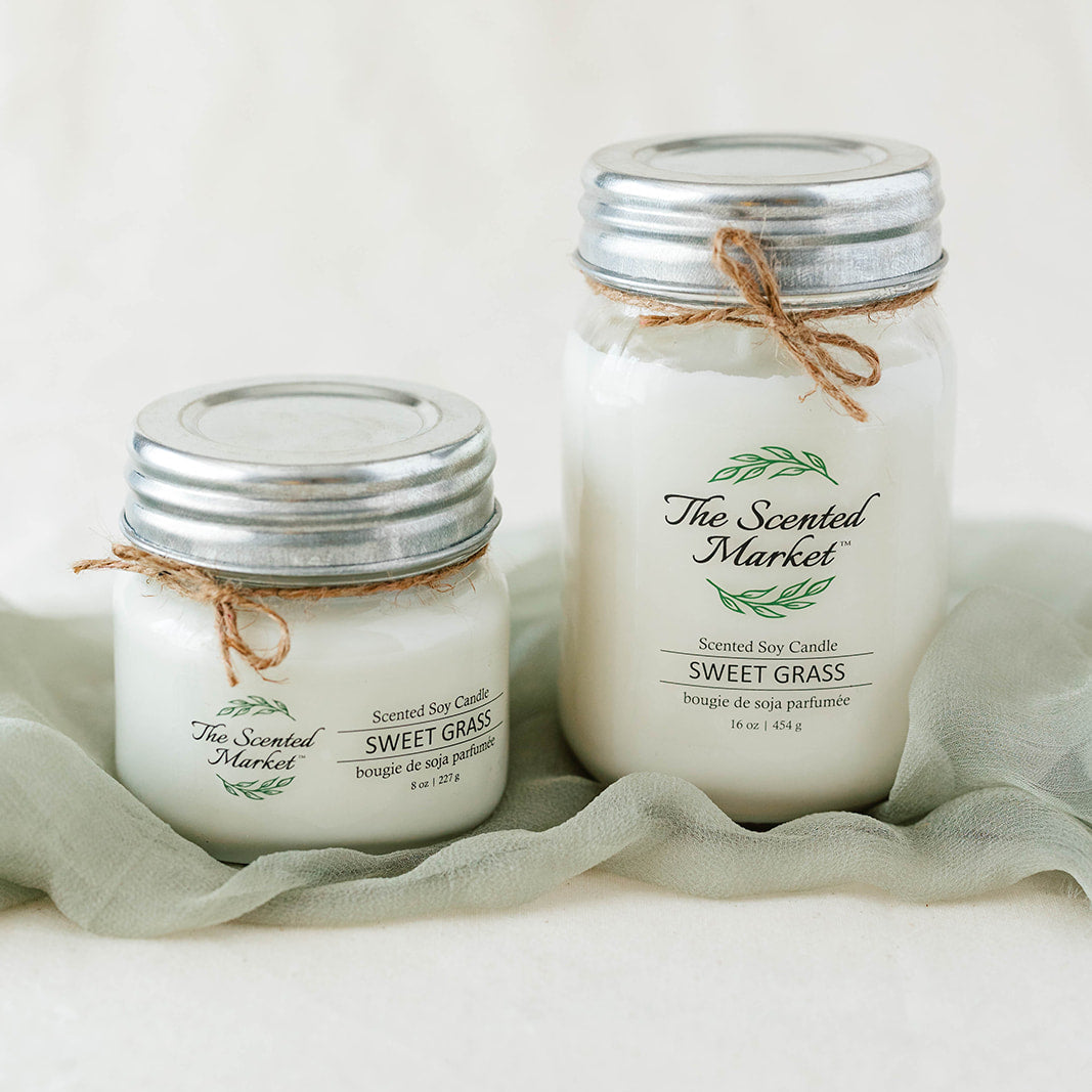 SWEET GRASS Soy Wax Candle 16 oz - The Scented Market Candles