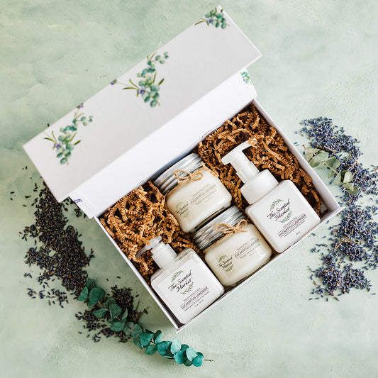 Spoil Me Gift Box – Scented Soy Candles & Luxurious Body Care in Eucalyptus Lavender - The Scented Market Gift Giving