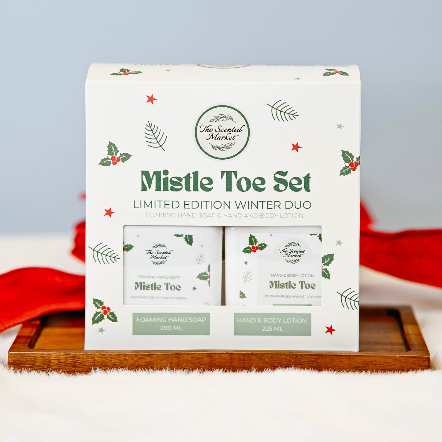 The Mistletoe Gift Set - Foaming Hand Soap + Body Lotion Duo - The Scented Market Bath & Body Gift Sets