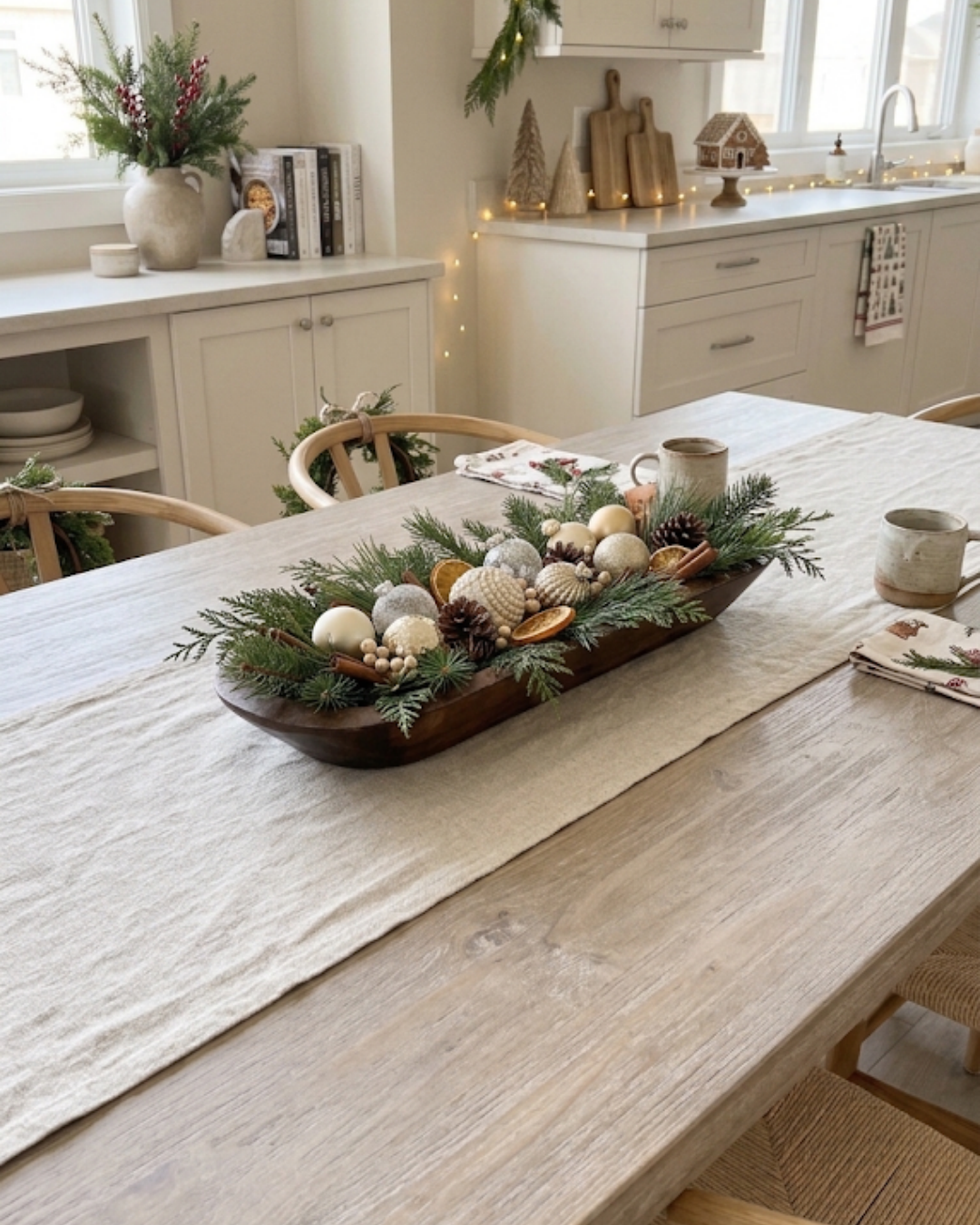 Long bol à pâte décoratif