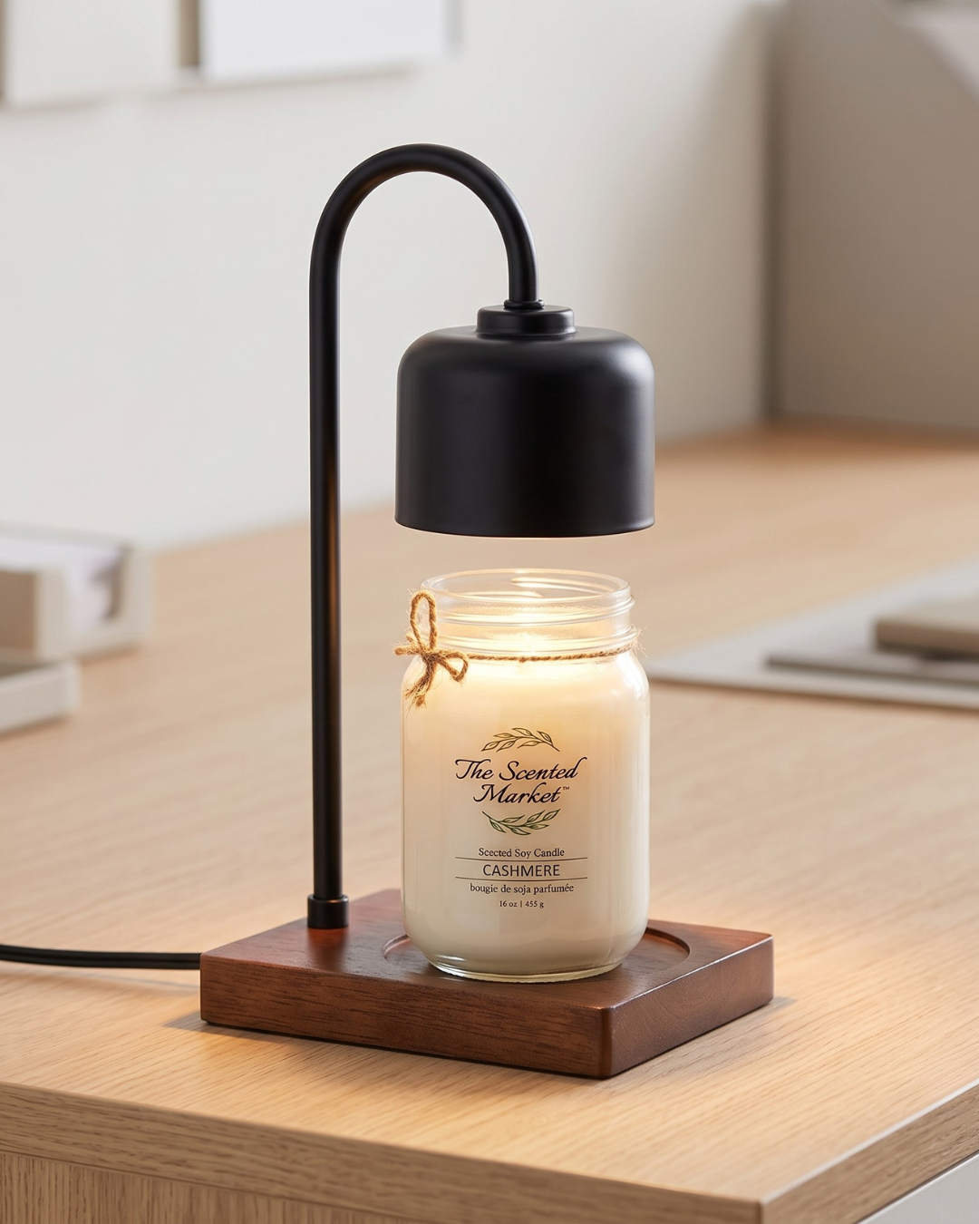 Black Arched Candle Lamp