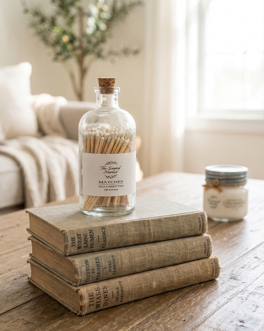 Large Candle Matches Bottle with Striker