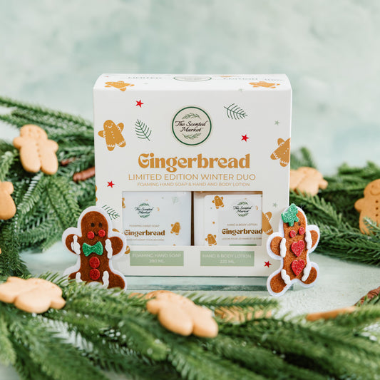 The Gingerbread Gift Set - Foaming Hand Soap + Body Lotion Duo - The Scented Market Bath & Body Gift Sets