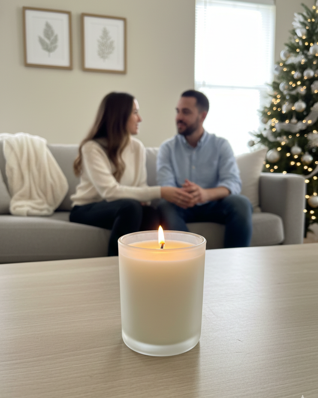 Scent Free 5 oz Candle in a Frosted Jar