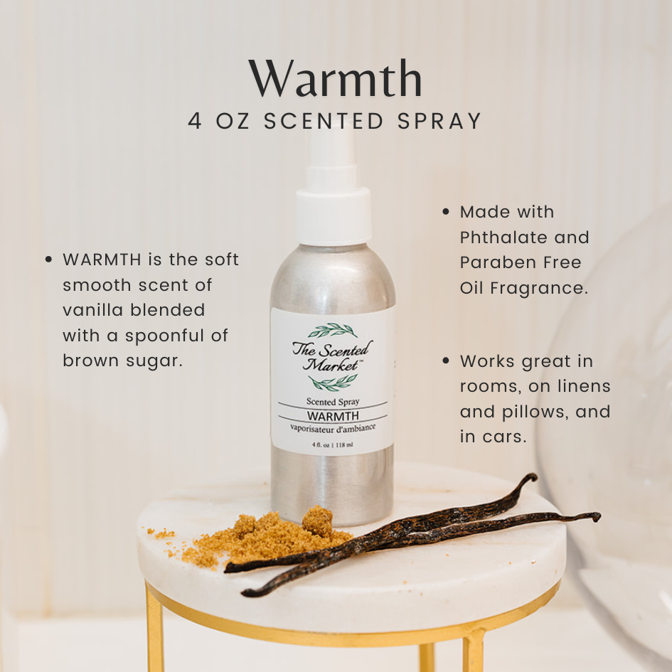 WARMTH Scented Spray 4 oz - The Scented Market  Air Fresheners