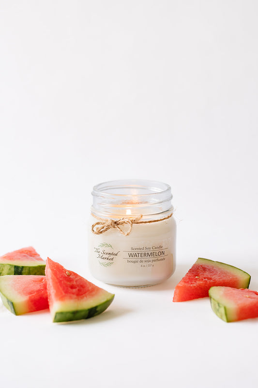 WATERMELON Soy Wax Candle 8 oz - The Scented Market  Candles