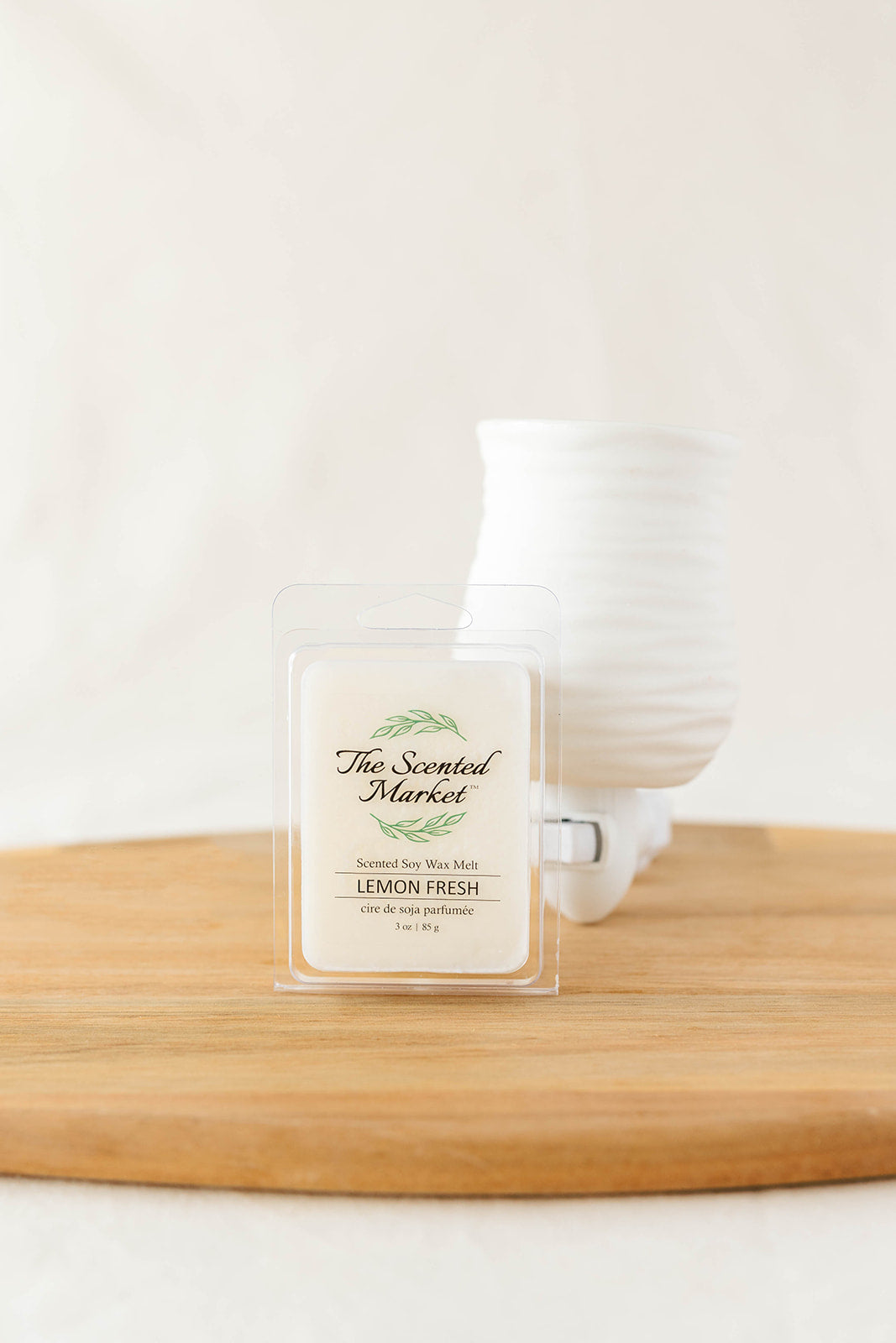 Wax Melter / Warmer Plug IN - Matte White Swirl - The Scented Market Home Fragrance Accessories
