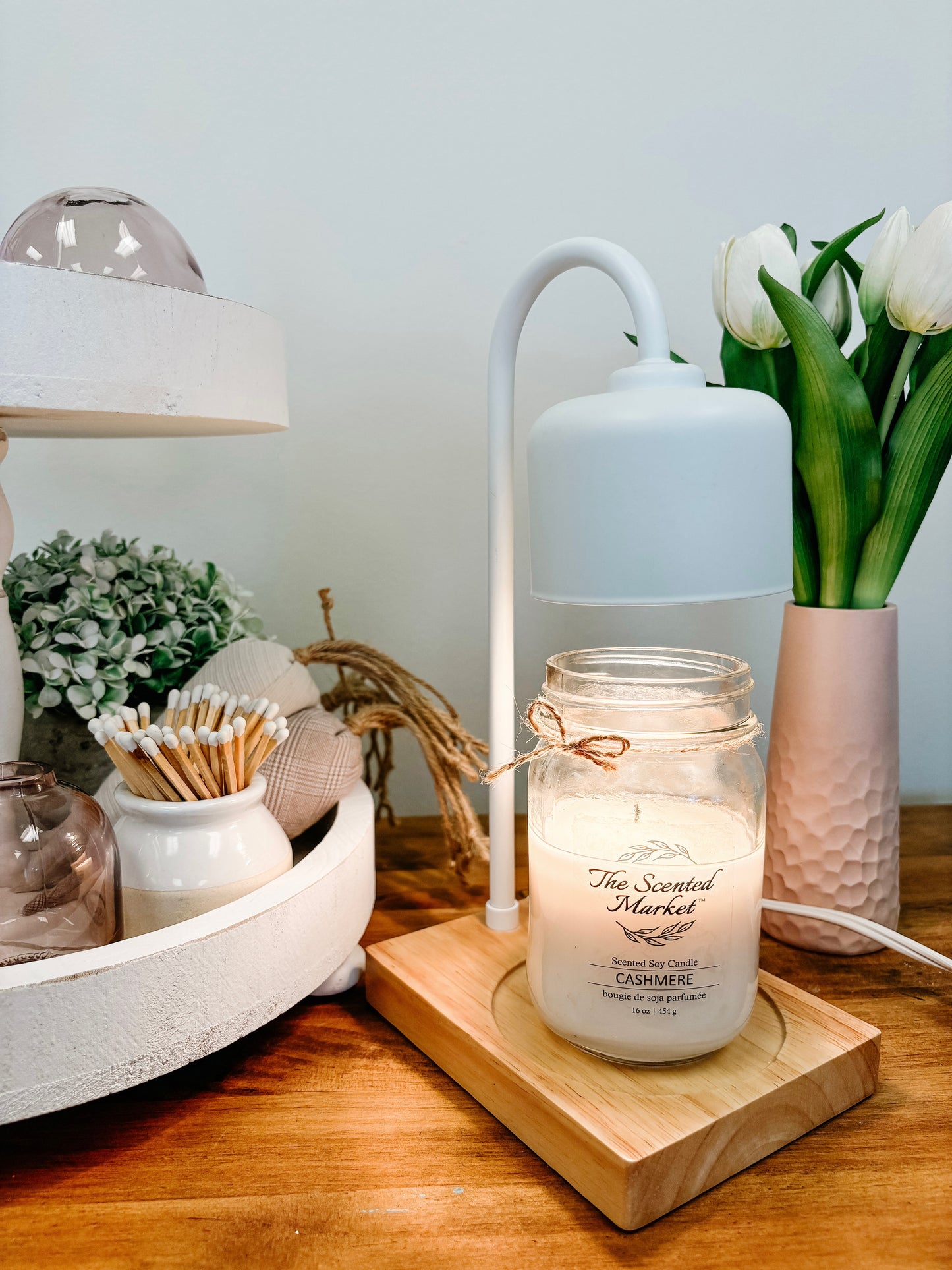 White Arched Candle Lamp - The Scented Market