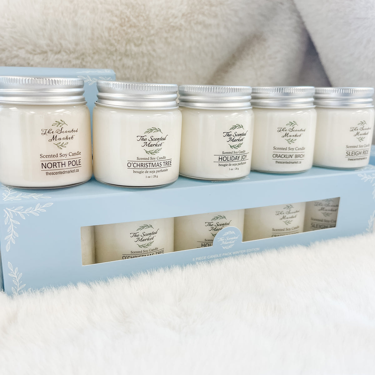 Winter Candle Collection Gift Pack - Set of 5 - The Scented Market Candles