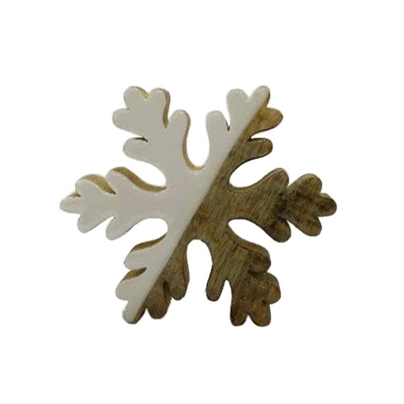 Wood Enamel Snowflake - The Scented Market