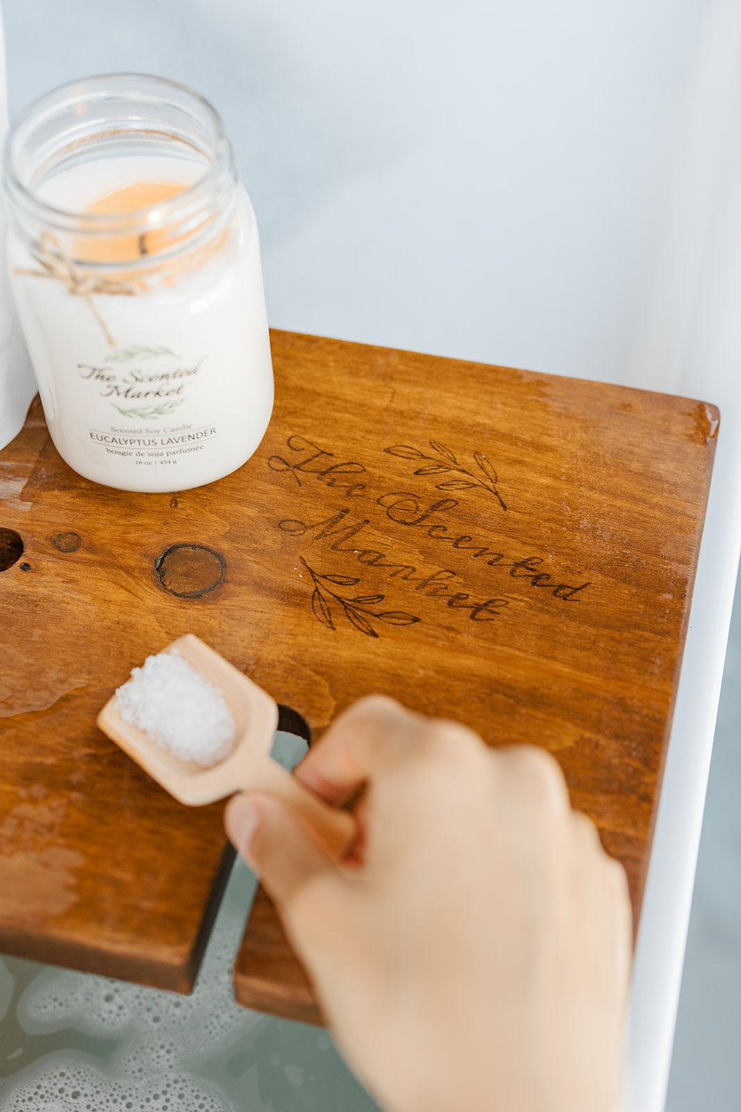 Wooden Bath Salt Scoop – Perfect Measuring Spoon for Bath Salts, Spa Soaks, and Scrubs - The Scented Market  Bath & Body