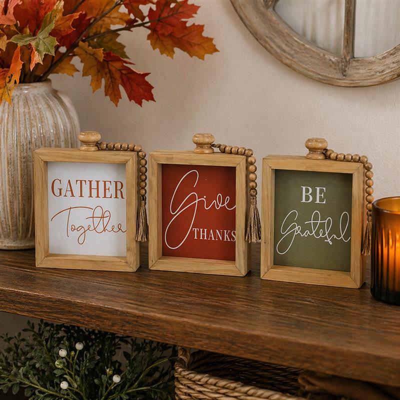 GIVE THANKS - Fall themed Wooden Sign