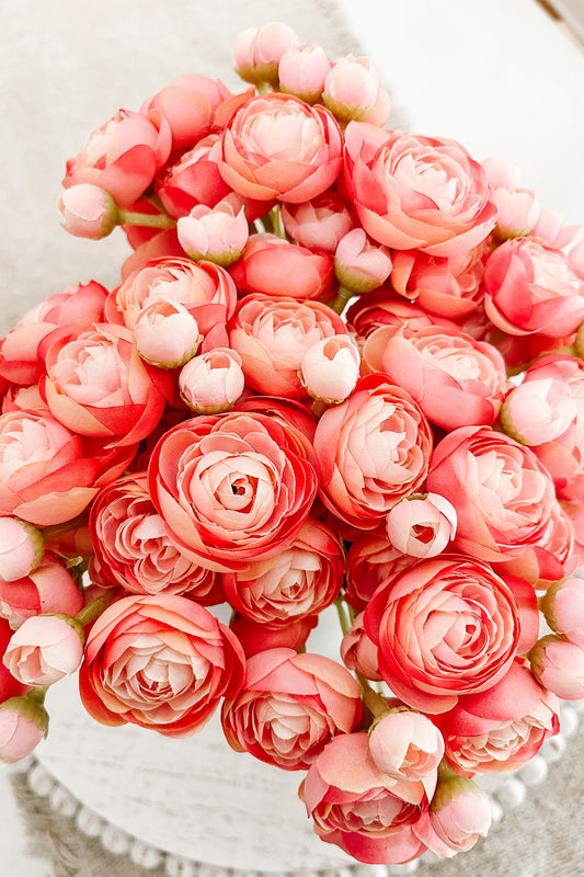 Faux Ranunculus Pink - The Scented Market