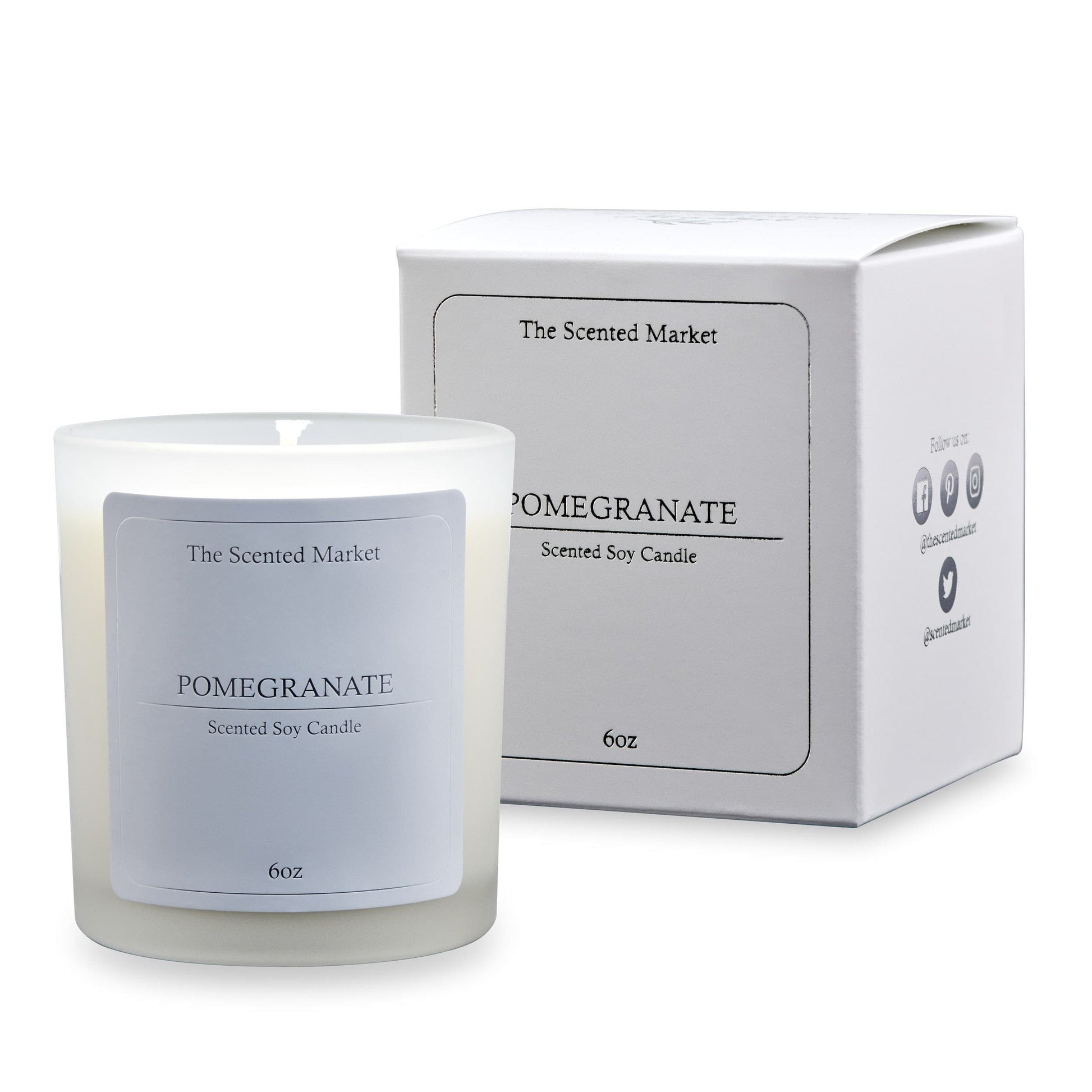 POMEGRANATE Soy Wax Candle 6 oz - The Scented Market