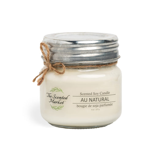 AU NATURAL / SCENT FREE Soy Wax Candle 8 oz - The Scented Market  Candles