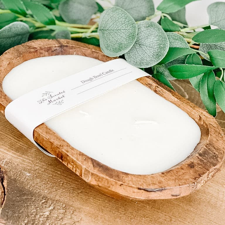 Brown Oval Dough Bowl - SUMMER NIGHTS - The Scented Market Candles