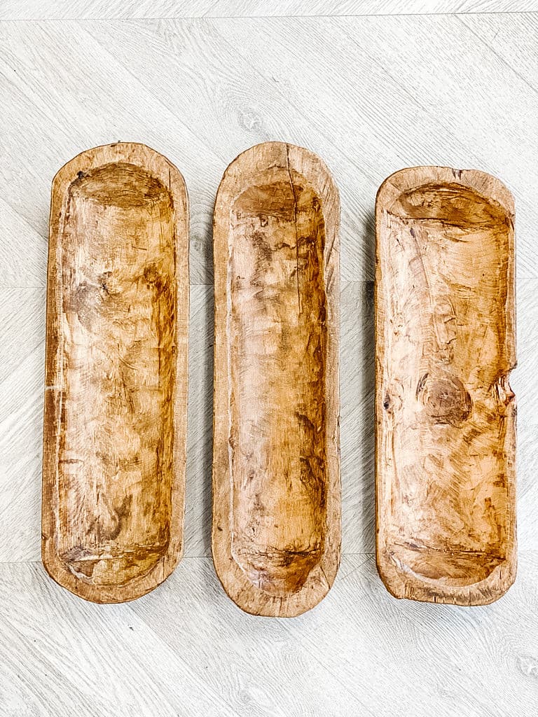 Brown Wood Long Decorative Dough Bowl - The Scented Market Decorative Bowls