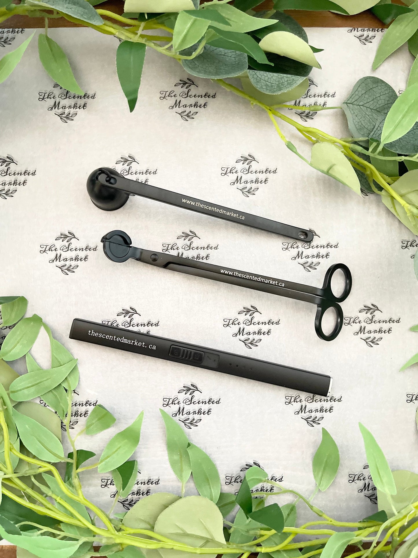 Candle Care Tool Set – Wick Trimmer & Snuffer for Clean Soy Candle Burning - The Scented Market Candle Snuffers