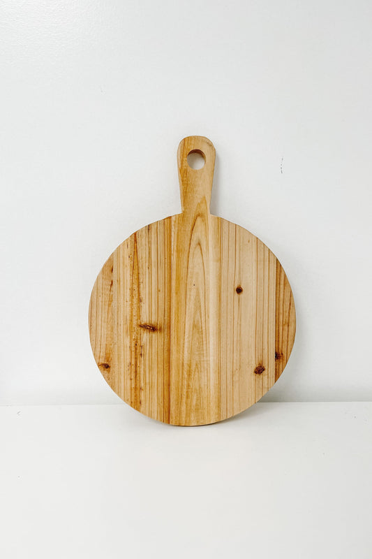 Circle Rustic Cutting Board / Charcuterie Board – Handmade Wooden Serving Board - The Scented Market Display Boards