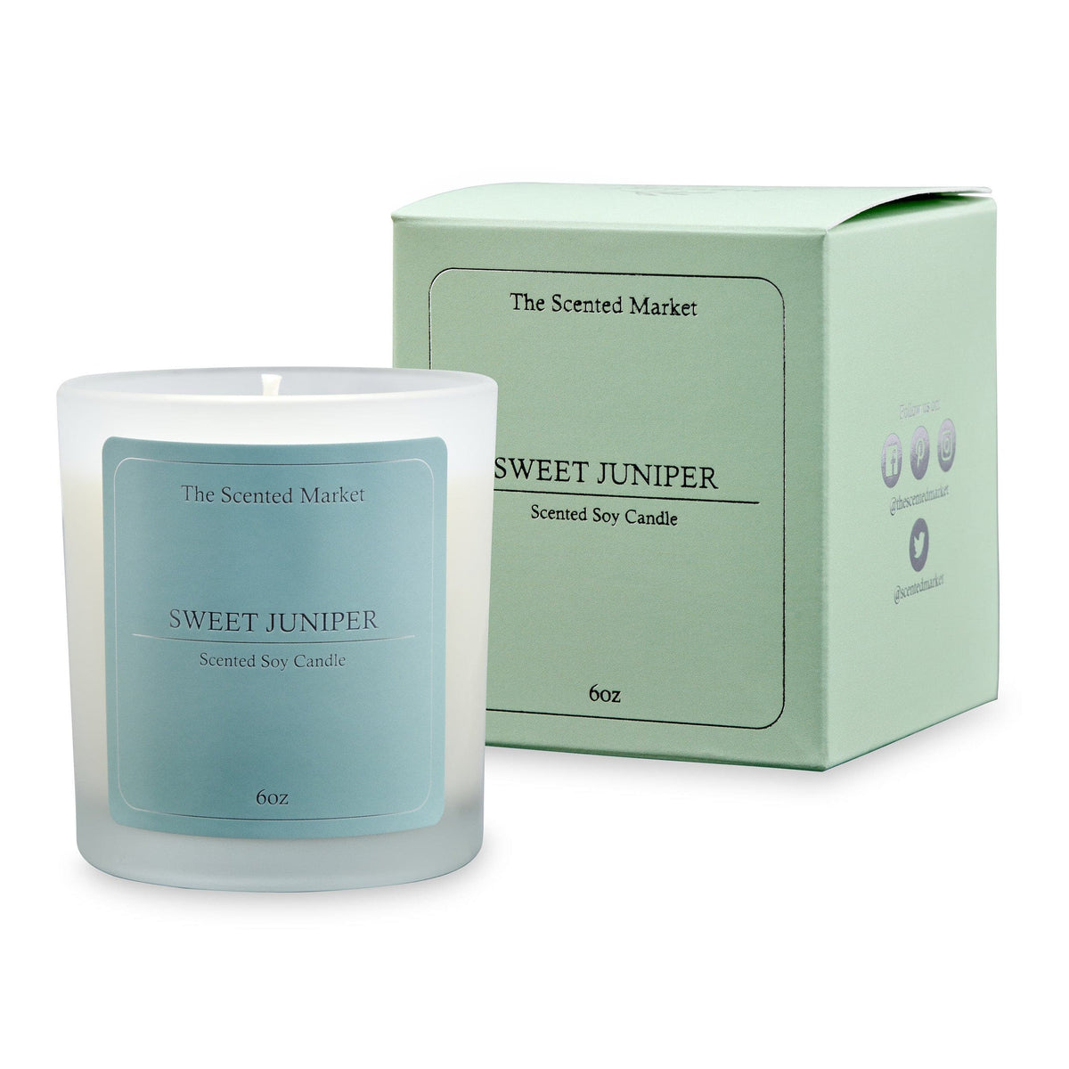 Crisp SWEET JUNIPER Soy Wax Candle - The Scented Market Candles