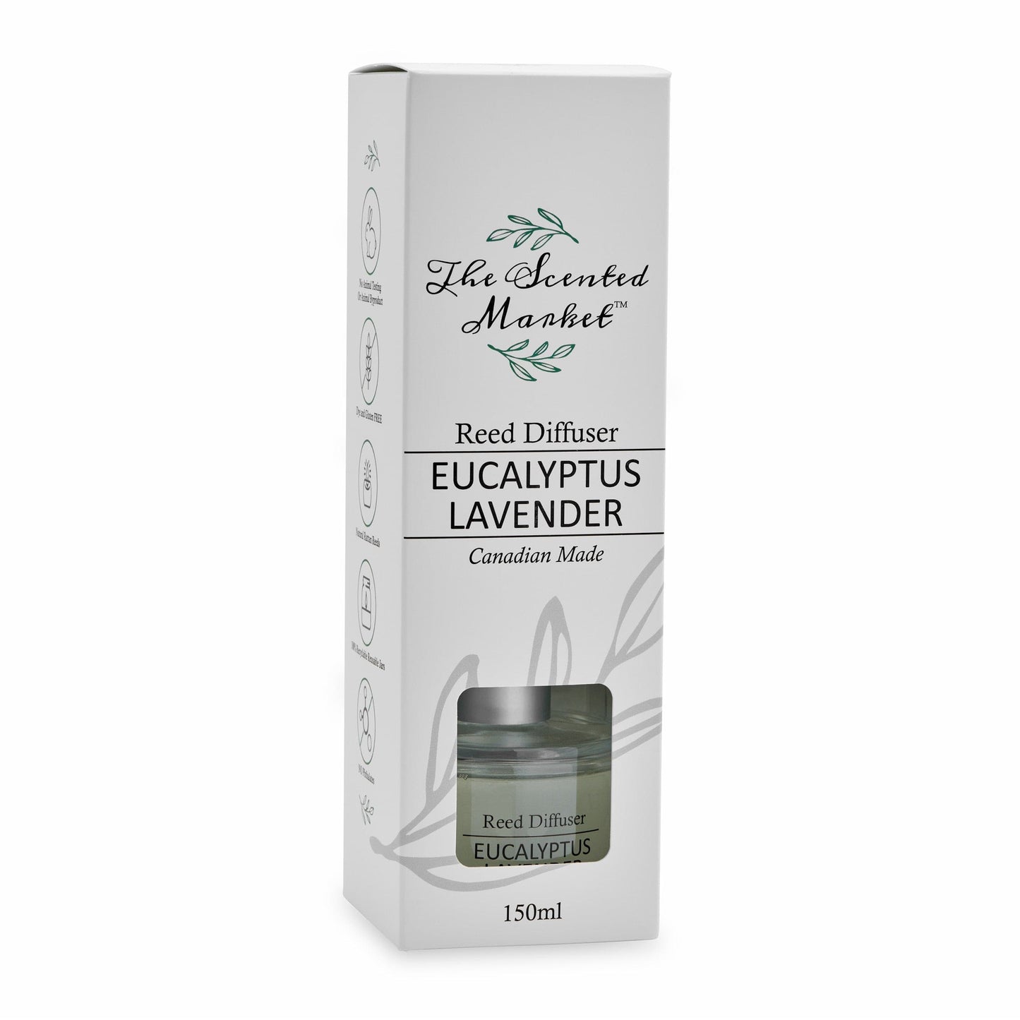 Eucalyptus Lavender Reed Diffuser – Long-Lasting Relaxing Room Fragrance - The Scented Market Home Fragrances