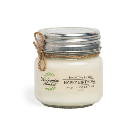 HAPPY BIRTHDAY Soy Wax Candle 8 oz - The Scented Market  Candles