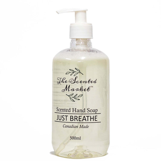 Just Breathe Scented Hand Soap – Refreshing, Moisturizing, and Invigorating - The Scented Market  Liquid Hand Soap