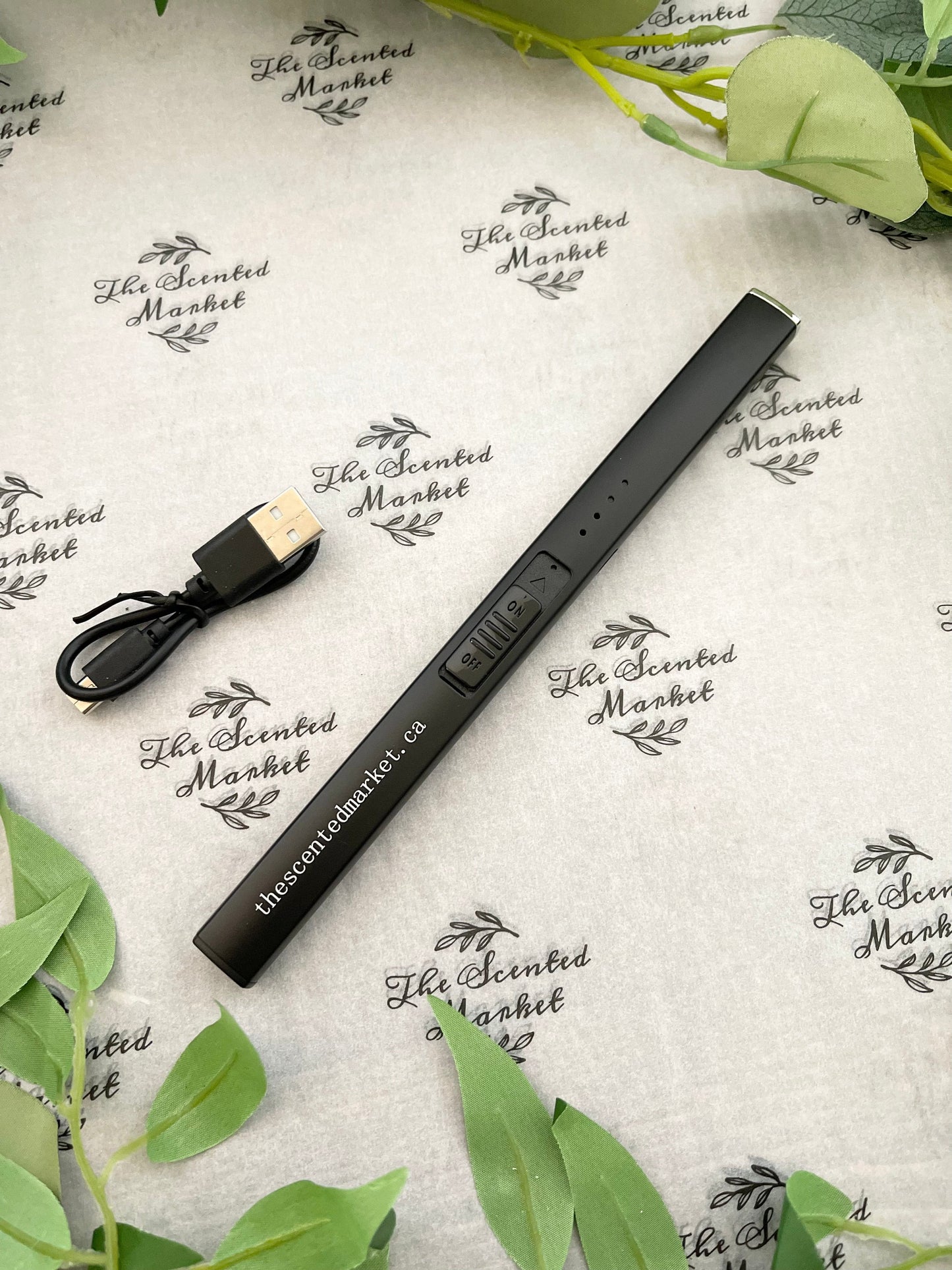 LIGHTER - USB Rechargeable Black - The Scented Market Lighters & Matches