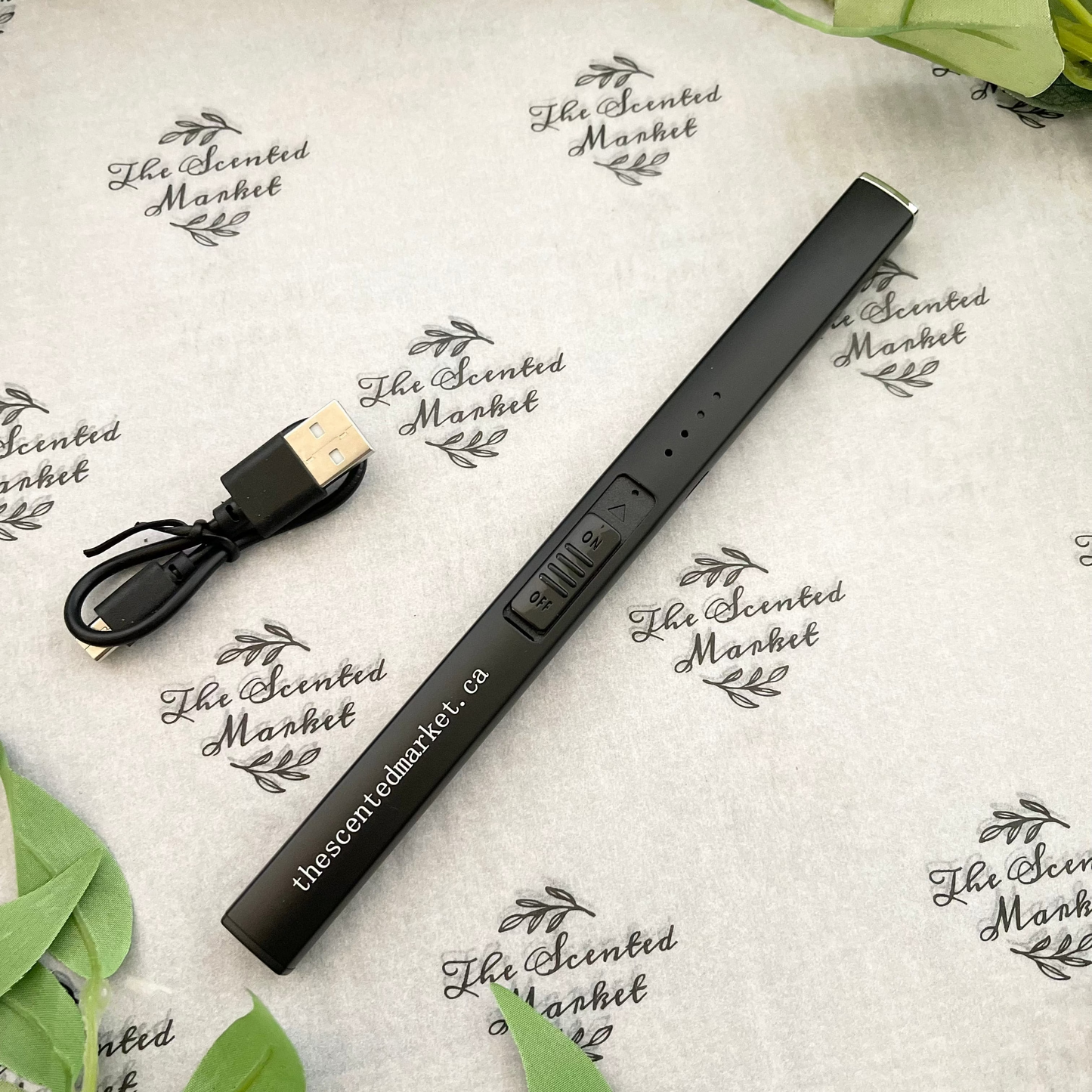 LIGHTER - USB Rechargeable Black - The Scented Market Lighters & Matches