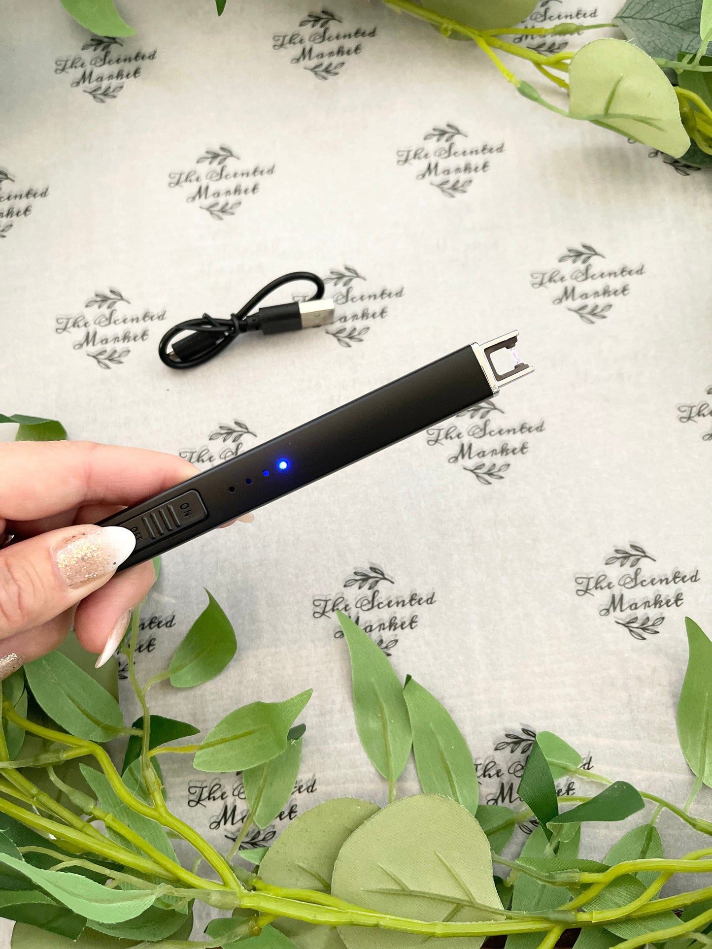 LIGHTER - USB Rechargeable Black - The Scented Market Lighters & Matches