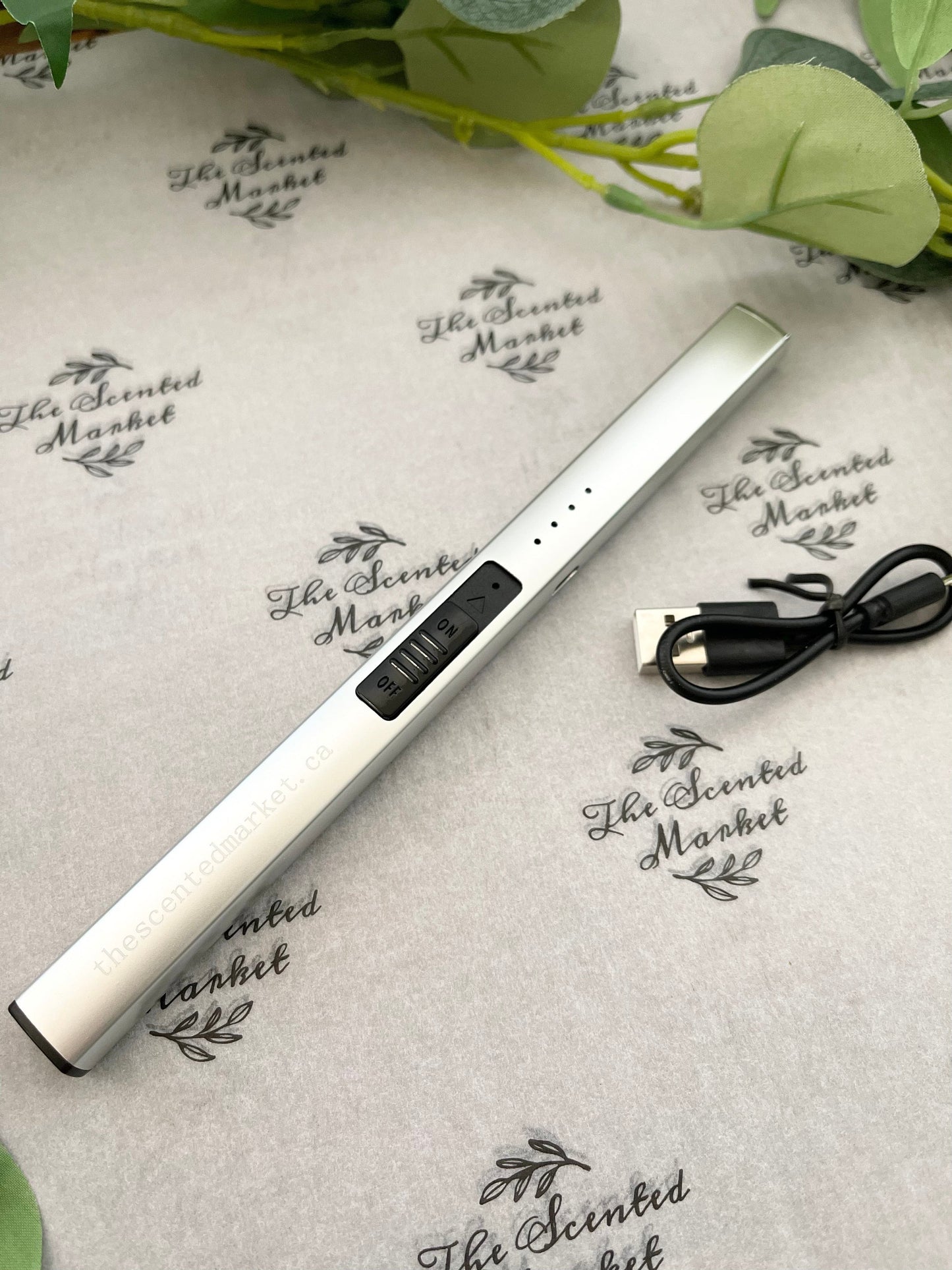 LIGHTER - USB Rechargeable Silver - The Scented Market Lighters & Matches