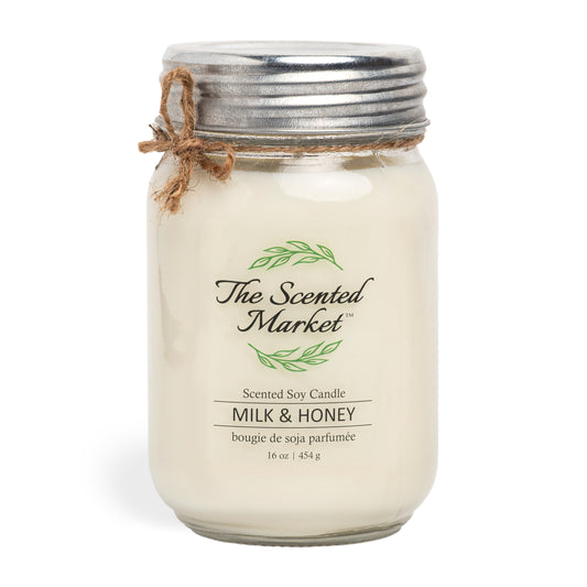 MILK & HONEY Soy Wax Candle 16 oz - The Scented Market  Candles