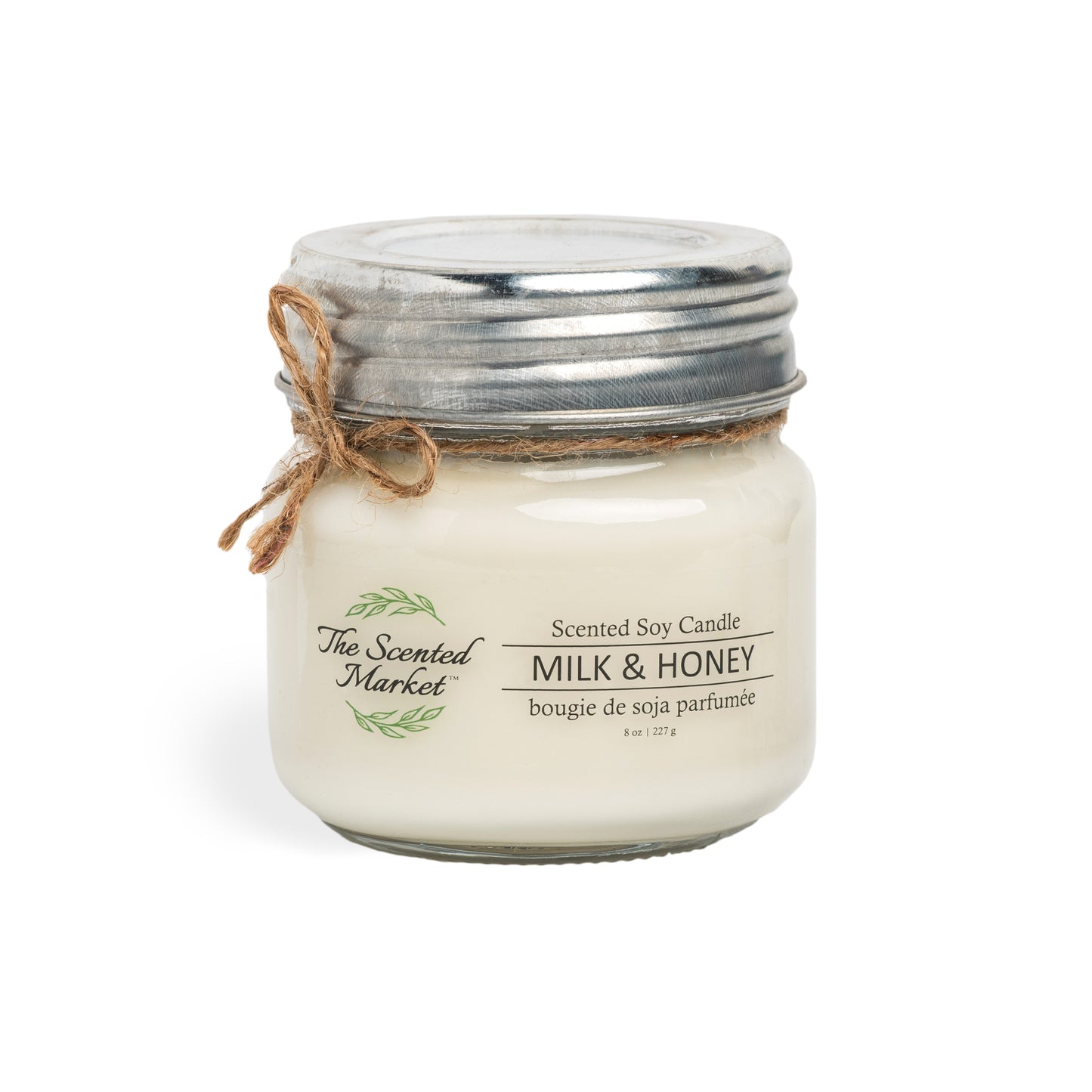 MILK & HONEY Soy Wax Candle 8 oz - The Scented Market Candles