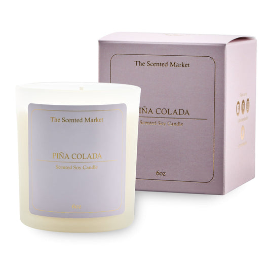 PIÑA COLADA Soy Wax Candle 6 oz - The Scented Market Candles