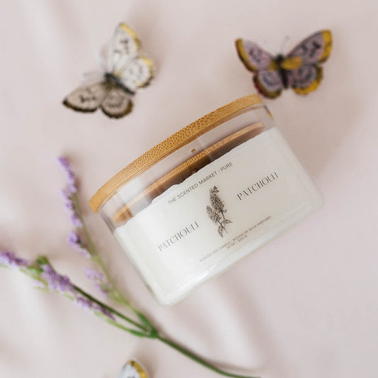 Pure PATCHOULI Soy Wax Candle 14 oz - The Scented Market  Candles