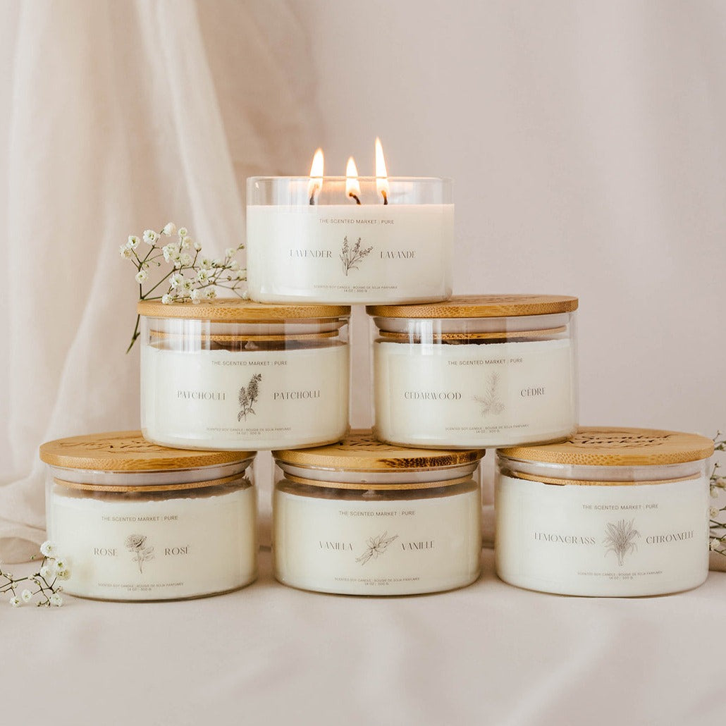 Pure PATCHOULI Soy Wax Candle 14 oz - The Scented Market Candles