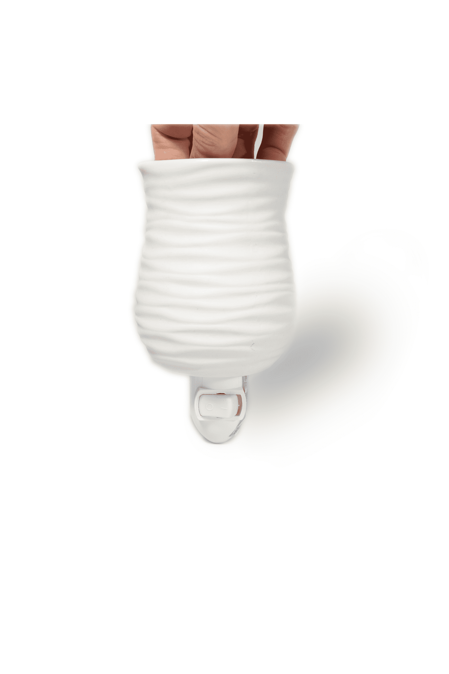 Wax Melter / Warmer Plug IN - Matte White Swirl - The Scented Market Home Fragrance Accessories