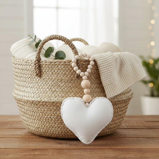 Décor Perles - Oreiller Coeur