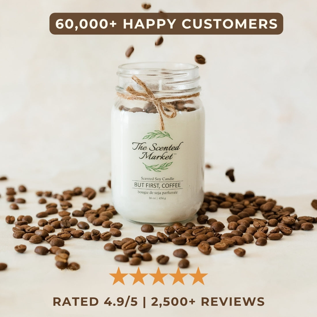 BUT FIRST, COFFEE Bougie de cire de soja 16 oz