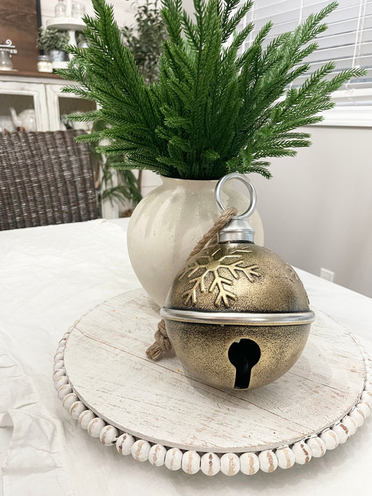 Bell -Snowflake Round Gold