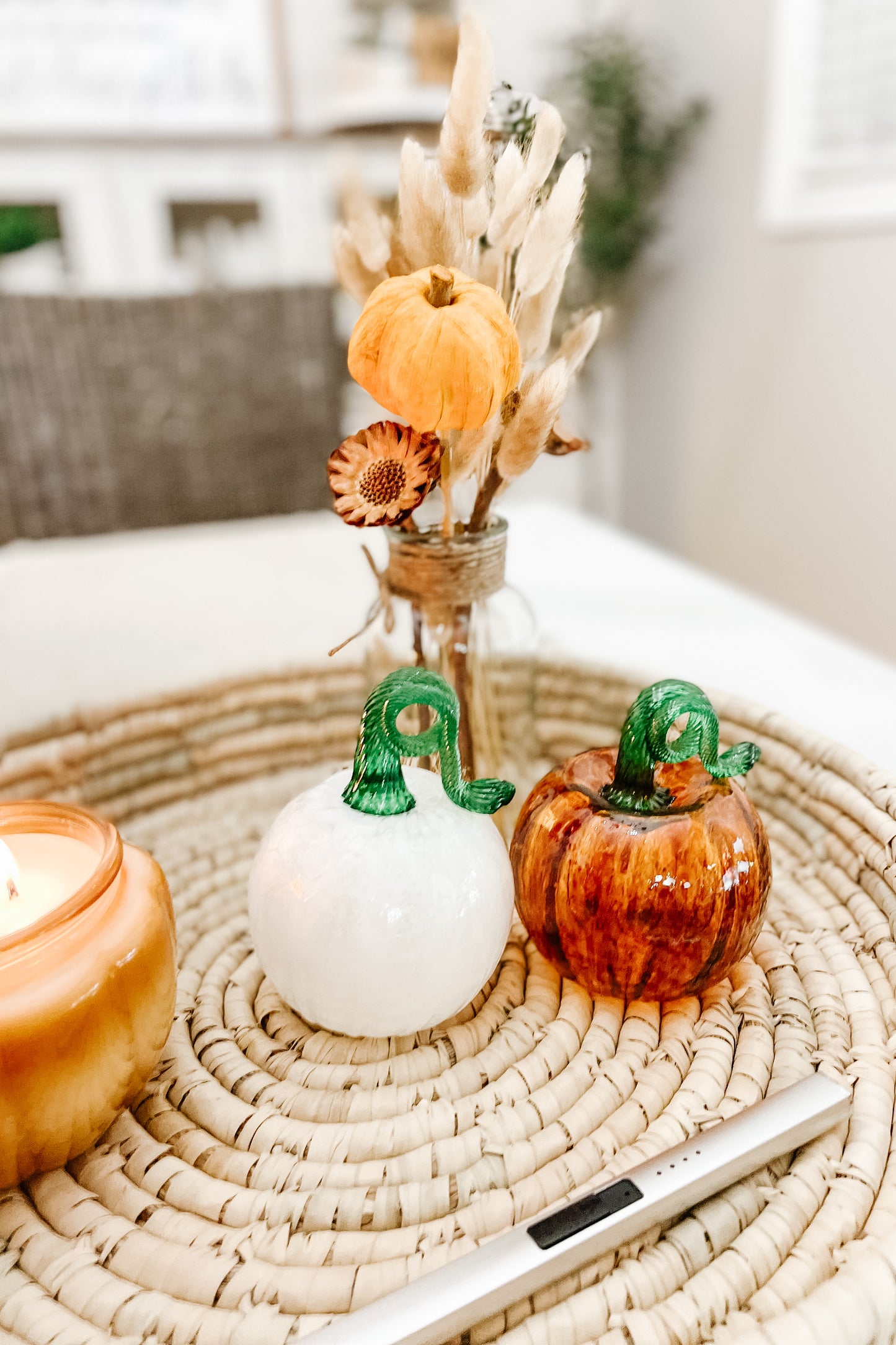 White Glass Pumpkin - EXCLUSIVE - The Scented Market 