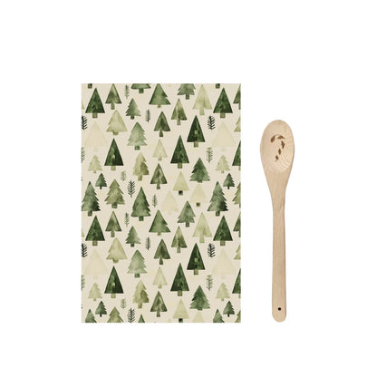 Winter Forest Tea Towel and Wooden Spoon