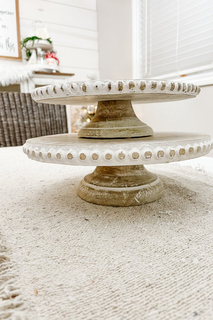 Circular Beaded Candle Stand - Large