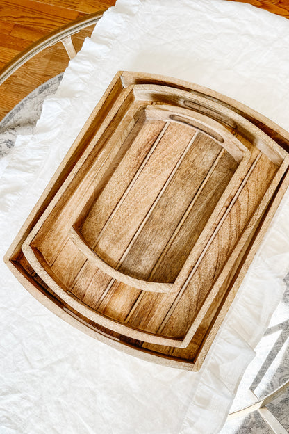 Small Rectangle Wooden Tray with Handles