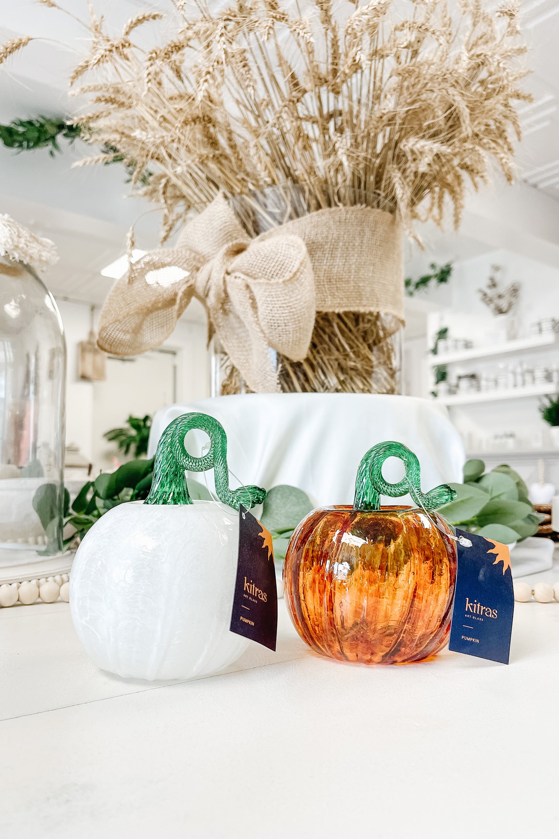 White Glass Pumpkin - EXCLUSIVE - The Scented Market 